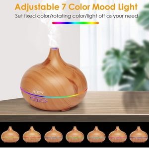 Oil diffuser humidifier woodgrain